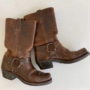 FRYE Harness Brown Leather Boots 77300